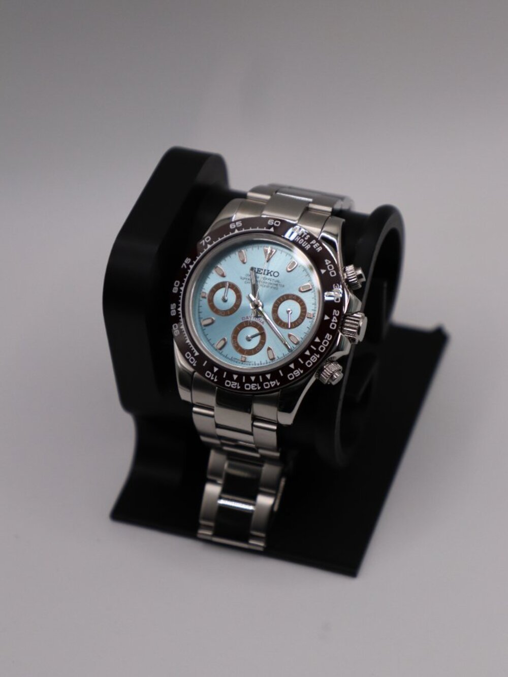 ⌚ TIFFANY DAYTONA SEIKO MOD | STAINLESS STEEL | 40MM QUARTZ